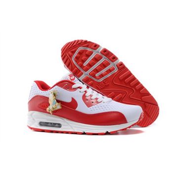 Nikeid Air Max 90 2014 World Cup National Team Womens Shoes England White Red Denmark